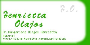 henrietta olajos business card